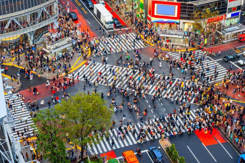 Il famoso incrocio di Shibuya
