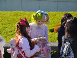 Ragazze ad Harajuku vestite per l'occasione